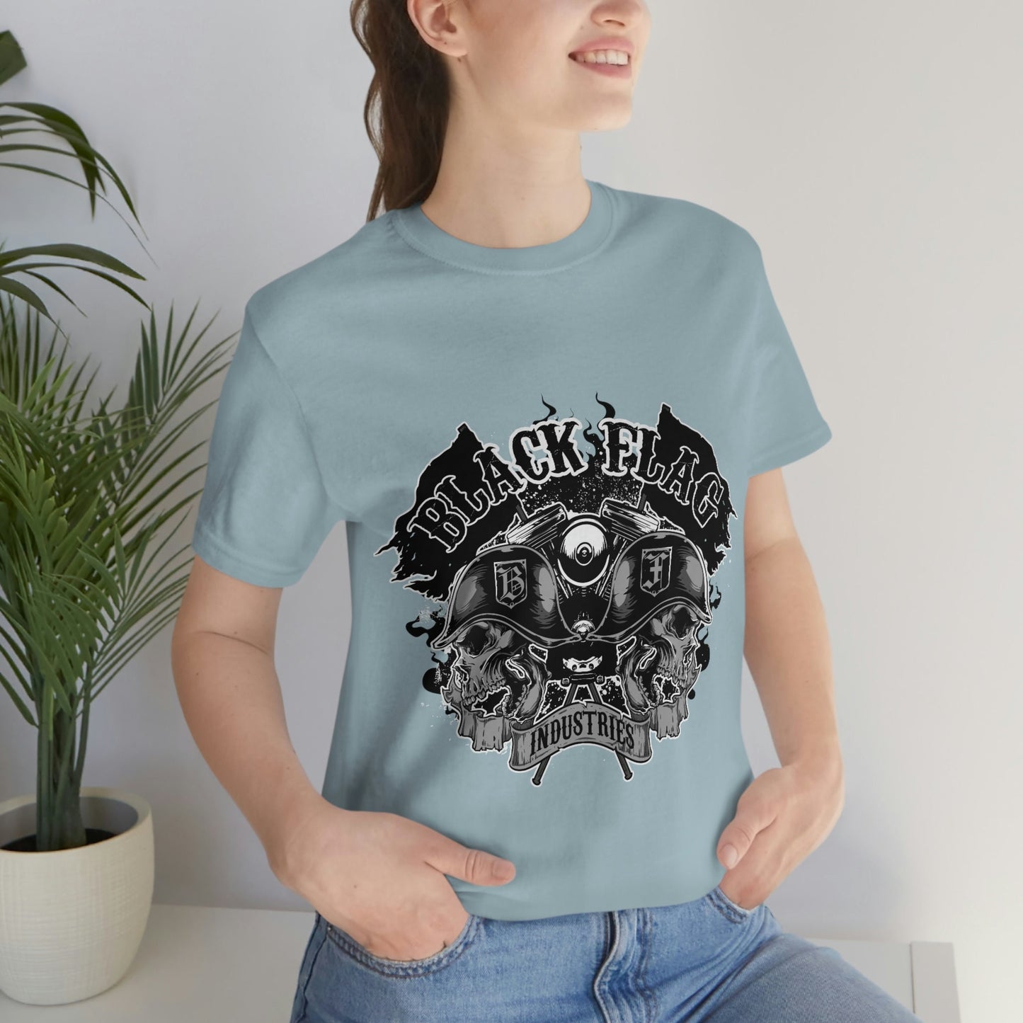 T-shirt crâne drapeau noir, T-shirt horreur, T-shirt fantaisie, T-shirt cadeau mystique, T-shirt gothique, T-shirt rock, vêtements de sorcière, T-shirt mythe