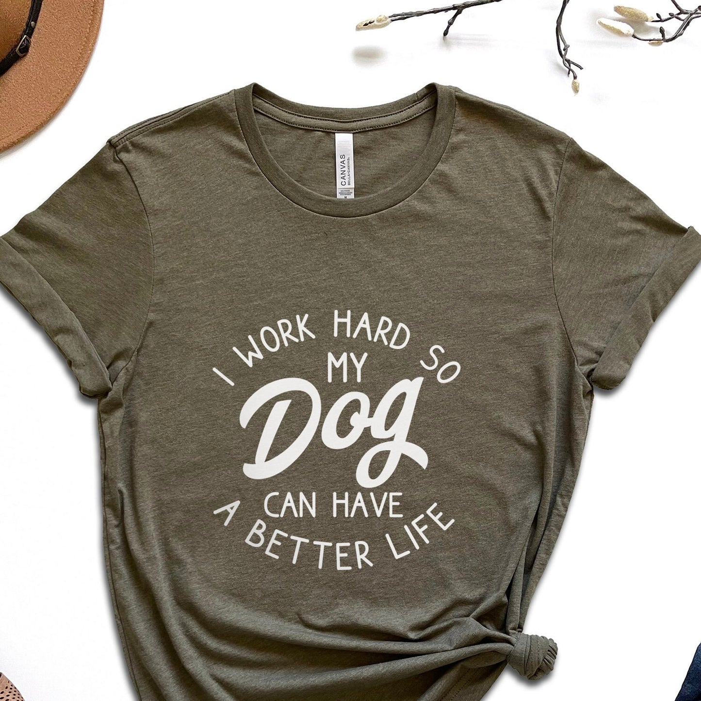 My Dog Better Life T-shirt, Pet Lovers Gift T- shirt, T-shirt with Dog Quote, Dog Mom Shirt, Dog Dad Shirt, Dog Owner T-Shirt