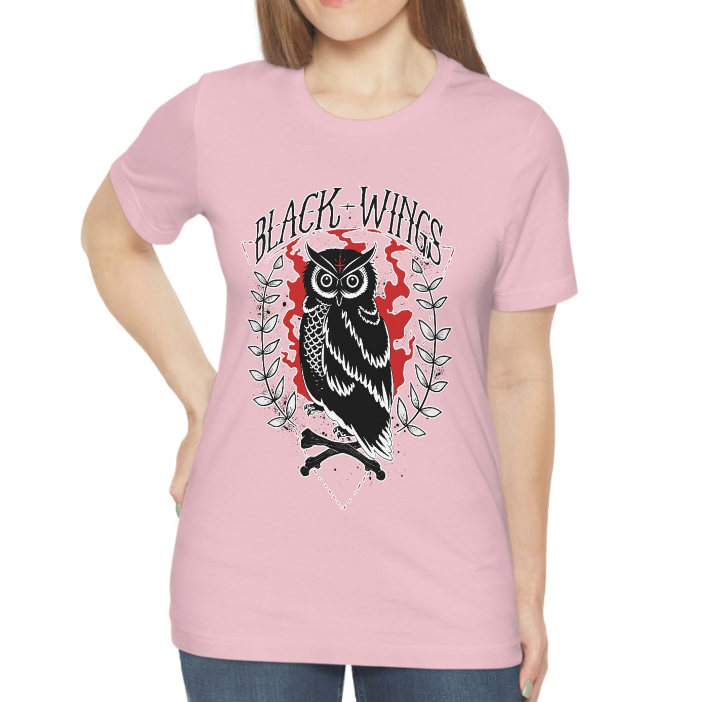 T-shirt hibou, T-shirt ailes noires, T-shirt camping, T-shirt aventure, T-shirt nature plein air, T-shirt nature, T-shirt voyage, cadeau pour voyageur