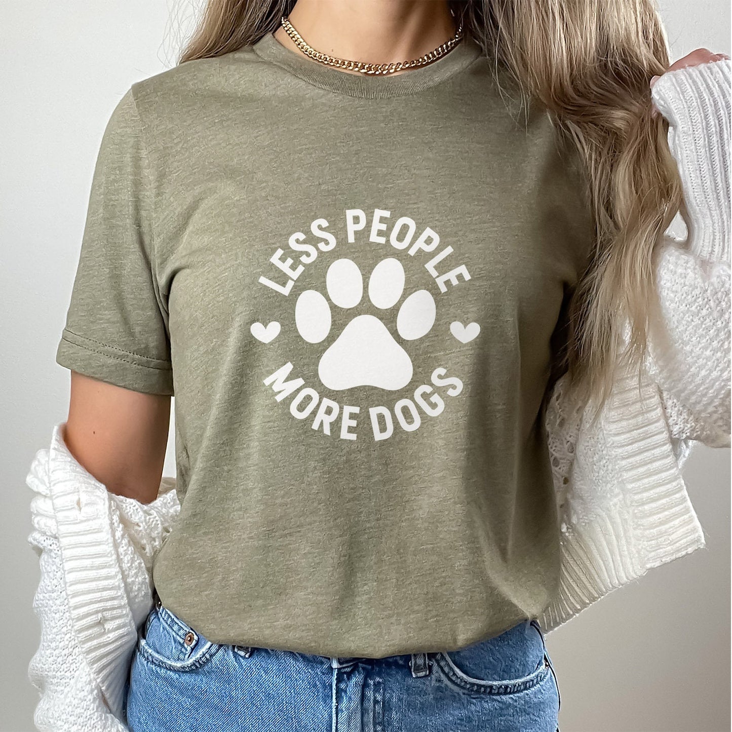 Less People More Dogs -T-shirt, Loving Dogs T-shirt, Dog Quote Shirt, Dog Mom or Dad T-Shirt, Dog Owner T Shirt, Pet Lover Shirt