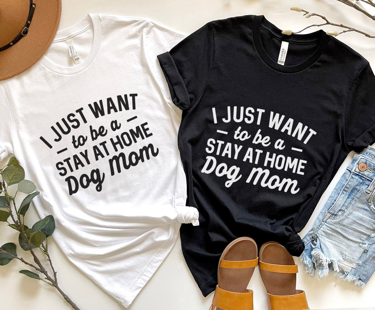 Stay at Home Dog Mom T-shirt, Dog Lover Shirt, T-shirt with Sayings, Dog Quote Shirt, Dog Mom Shirt, Dog Owner T Shirt, Pet Lover Shirt