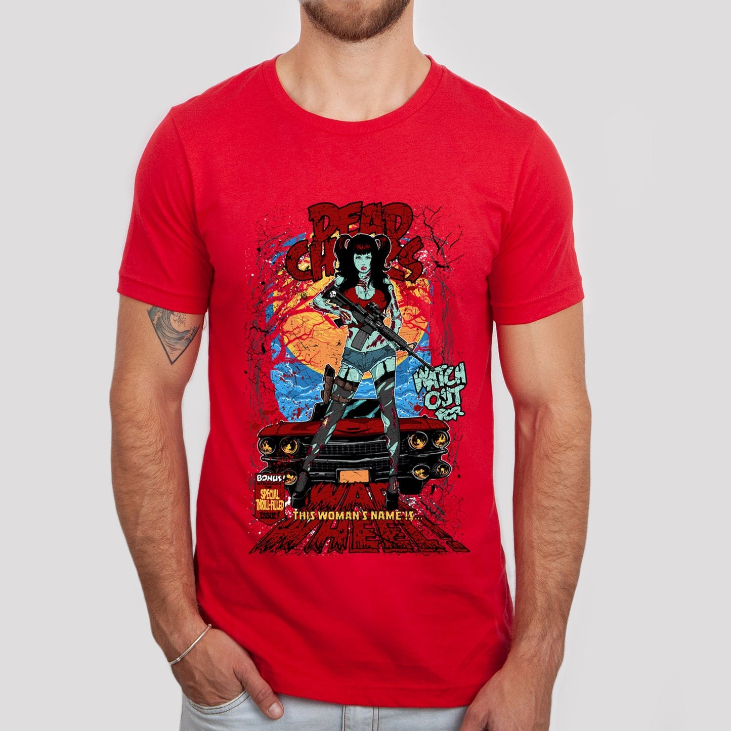 T-shirt super-héros, T-shirt de bandes dessinées, T-shirt de film Hero Girl, T-shirt Dead Chicks, T-shirt fantastique, T-shirt gothique, T-shirt pour elle