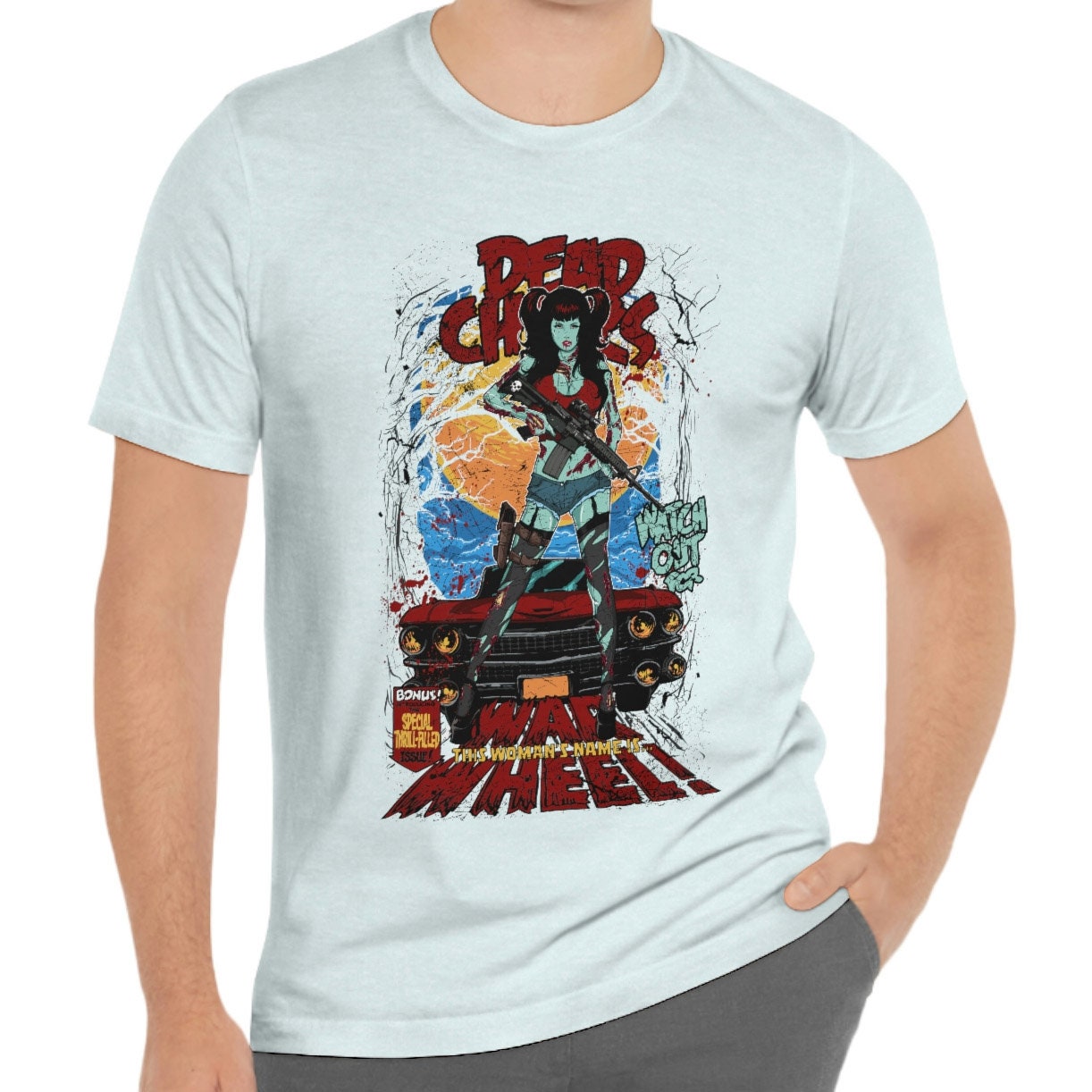 T-shirt super-héros, T-shirt de bandes dessinées, T-shirt de film Hero Girl, T-shirt Dead Chicks, T-shirt fantastique, T-shirt gothique, T-shirt pour elle