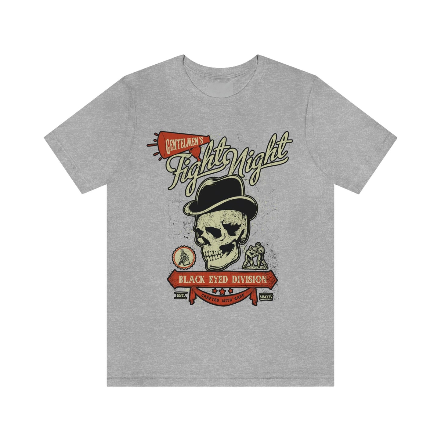 T-shirt tête de mort avec chapeau, T-shirt squelette tête de mort, T-shirt Fight Night, T-shirt moto, T-shirt motard, T-shirt rockers