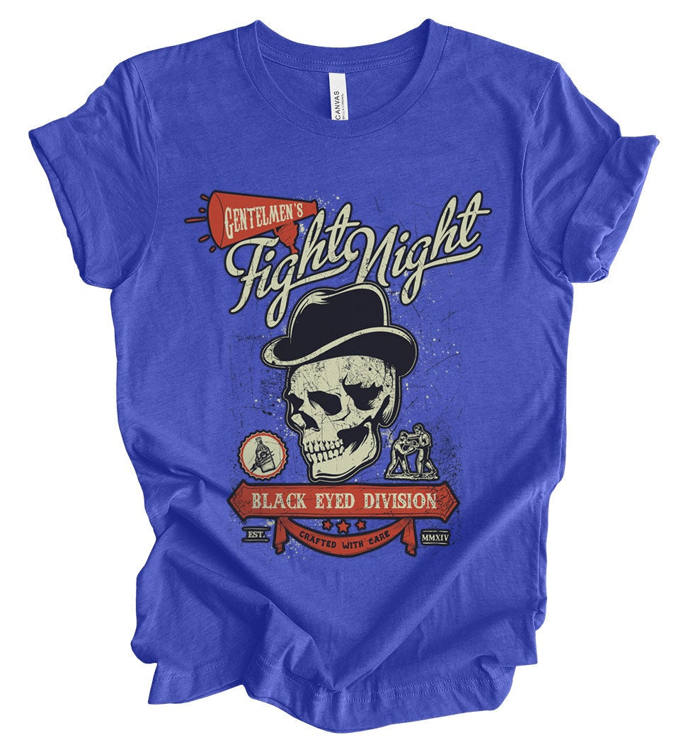 Skull with Hat T-shirt, Skeleton Skull T-shirt, Fight Night Shirt, Motorcycle T-Shirt, Rider Shirt, Biker Shirt, Rockers T-shirt