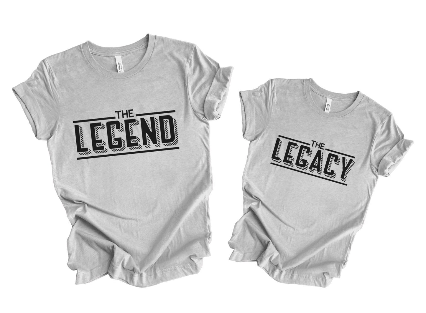 T-shirt Légende et héritage, T-shirt familial amusant, T-shirt fête des pères, T-shirt père et fils, T-shirt père et fille, T-shirts assortis