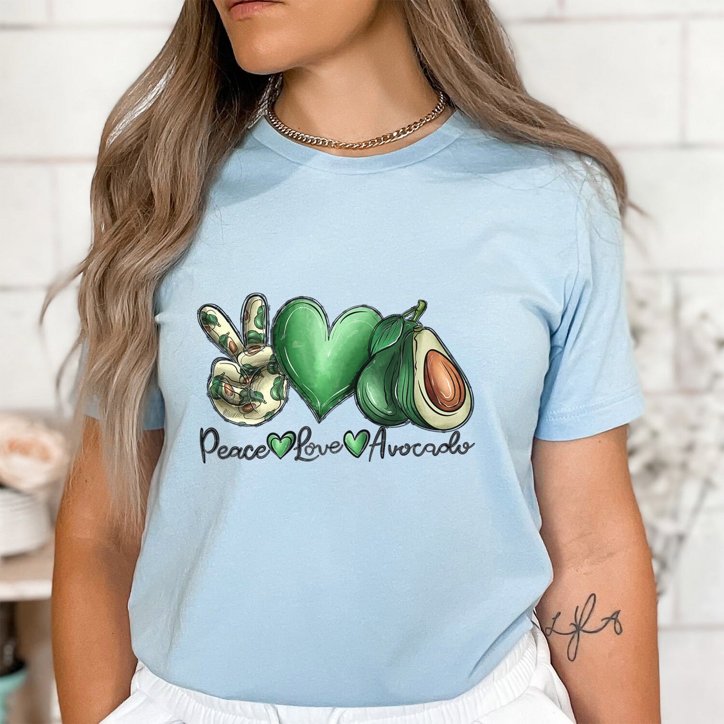 Peace Love Avocado Shirt, Avocado T-Shirt, Avocado Shirt, Funny Avocado Tshirt, Avocado Lover Shirt, Vegan Food Shirt, Gift Shirt for Her