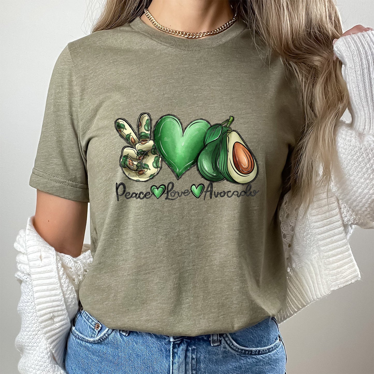 Peace Love Avocado Shirt, Avocado T-Shirt, Avocado Shirt, Funny Avocado Tshirt, Avocado Lover Shirt, Vegan Food Shirt, Gift Shirt for Her