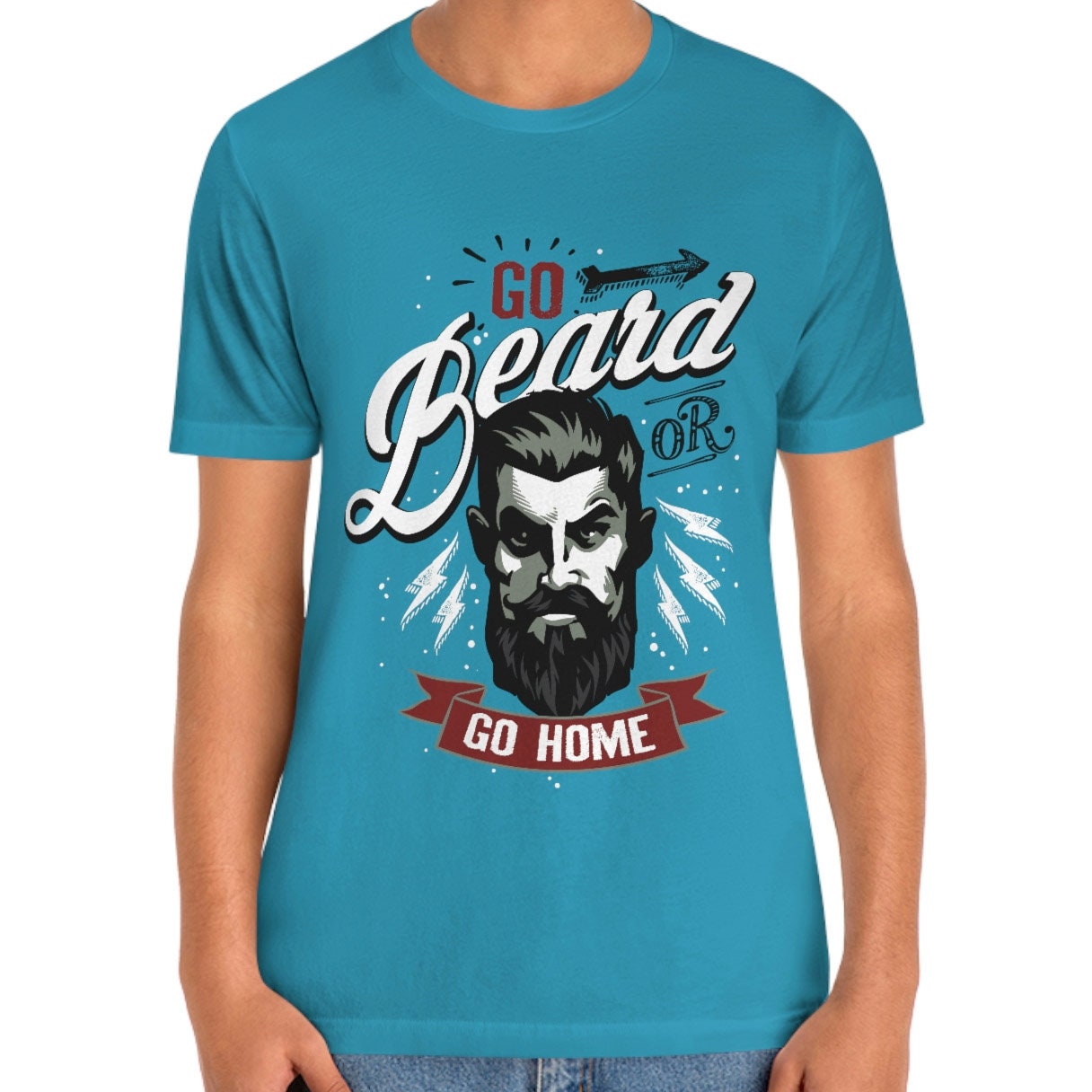 T-shirt Go Beard, T-shirt pour homme avec barbe, T-shirt pour amoureux de la barbe, T-shirt pour homme, T-shirt drôle pour barbe, T-shirt pour amoureux de la barbe, cadeaux pour lui