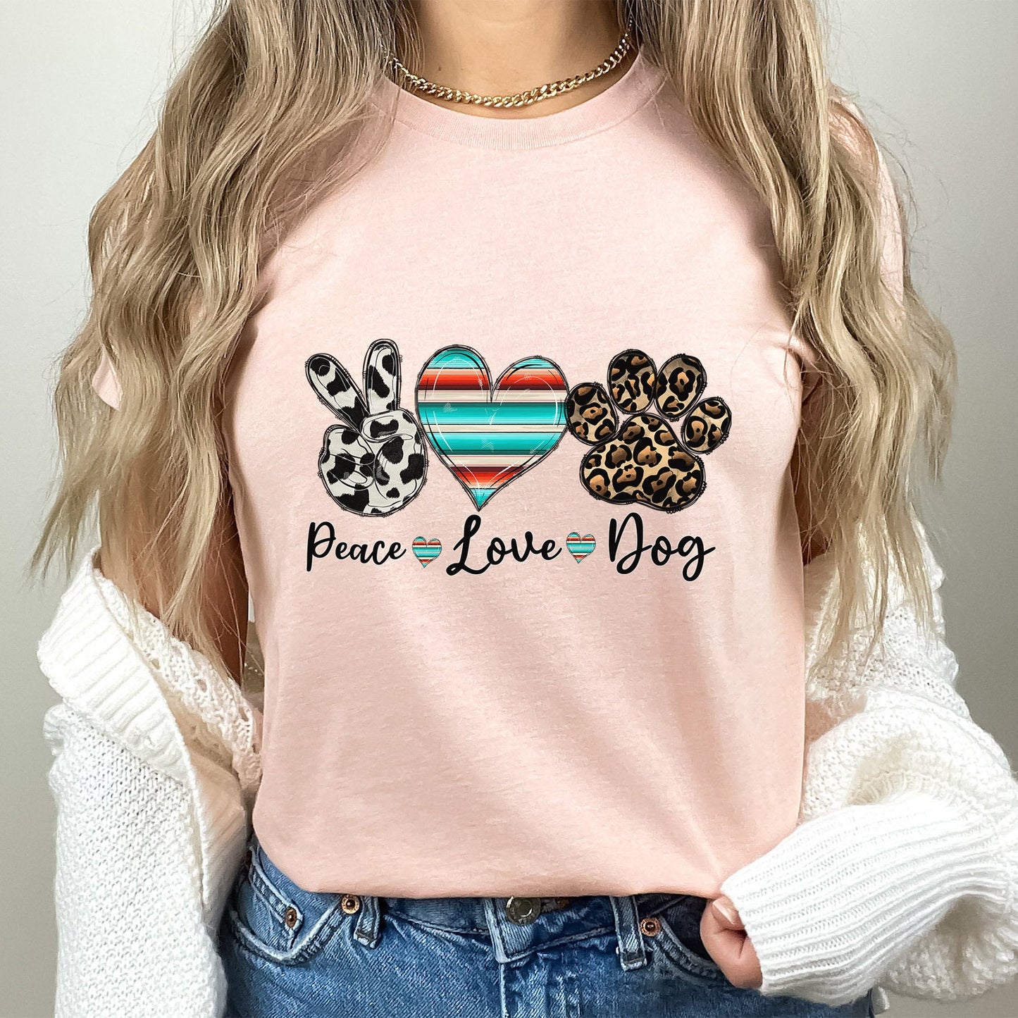 T-shirt Peace Love Dog, T-shirt amoureux des chiens, T-shirt cadeau pour elle, T-shirt amoureux des chiens, T-shirt citation chien, T-shirt propriétaire de chien, T-shirt amoureux des animaux