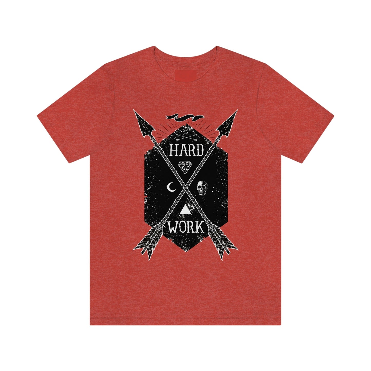 Hard Work T-shirt, Shirt with Arrows, Skull T-shirt, Mystery and Horror Shirt, Fantasy T-shirt, Celestial Moon Shirt, Cosmic Horror