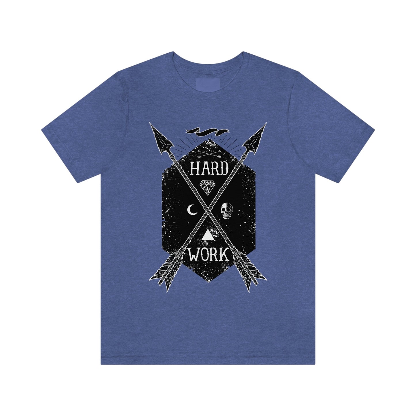 Hard Work T-shirt, Shirt with Arrows, Skull T-shirt, Mystery and Horror Shirt, Fantasy T-shirt, Celestial Moon Shirt, Cosmic Horror