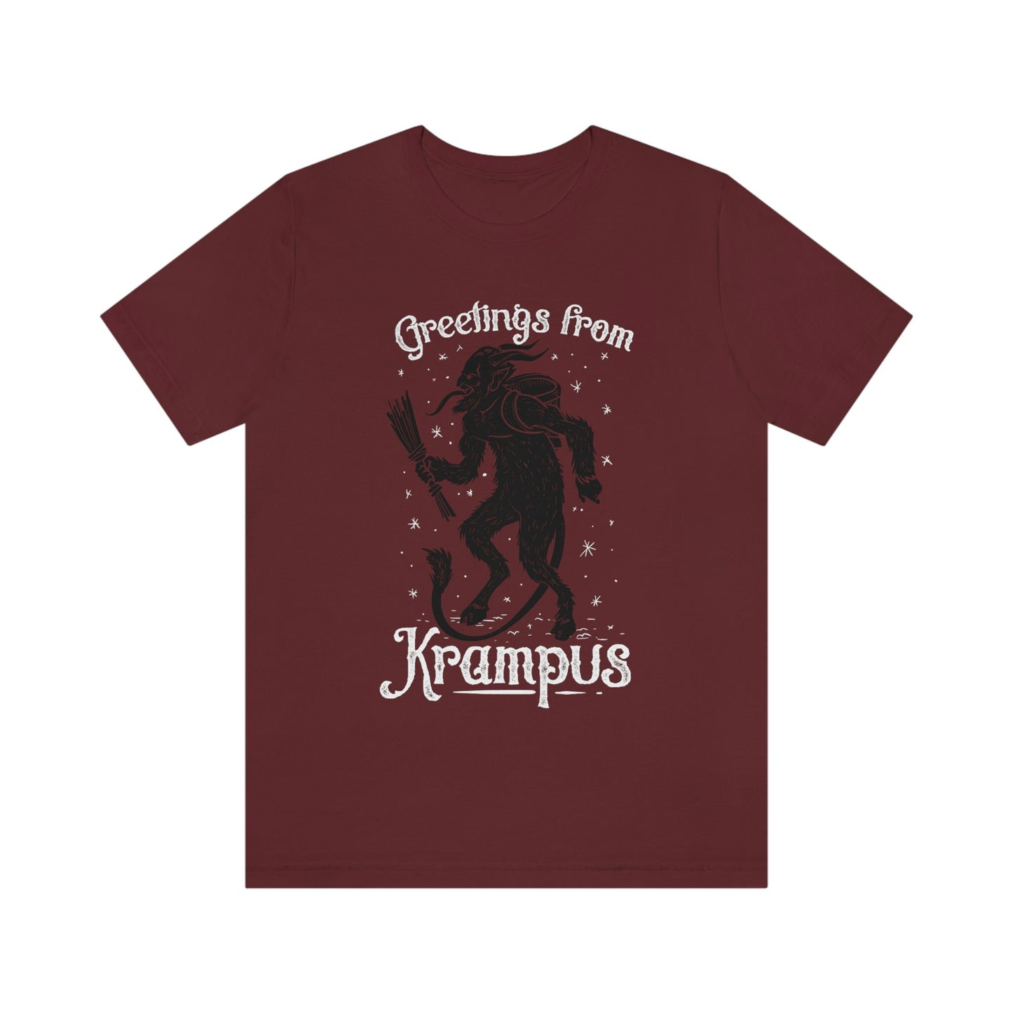 Krampus T-shirt, Horror T-Shirt, Demon T-Shirt, Skeleton T-Shirt, Heavy Metal Lovers Gift T-shirt, Gothic T-Shirt, Witchy Clothing