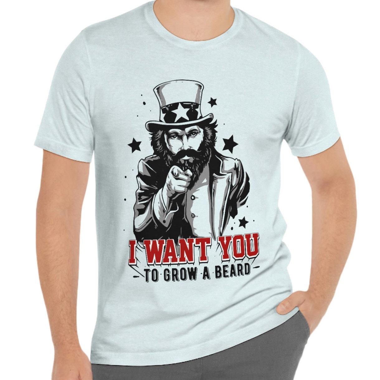 T-shirt « Je veux que tu te laisses pousser la barbe », « T-shirt pour homme ...