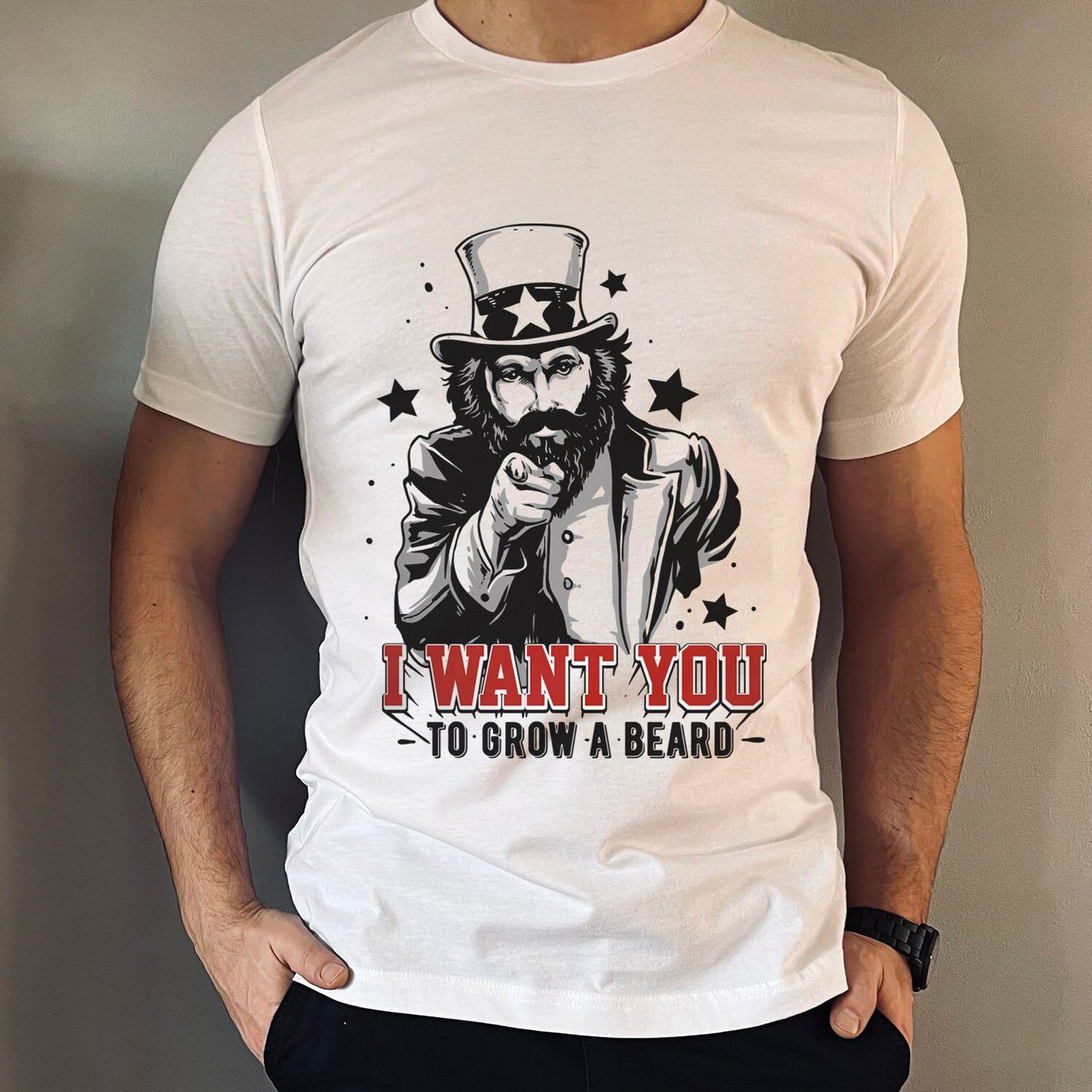 I Want You to Grow a Beard T-shirt, Beard Love Shirt, T-Shirt for Men, Funny Beard Shirts, Beard Lover T-Shirt, Gifts for Him