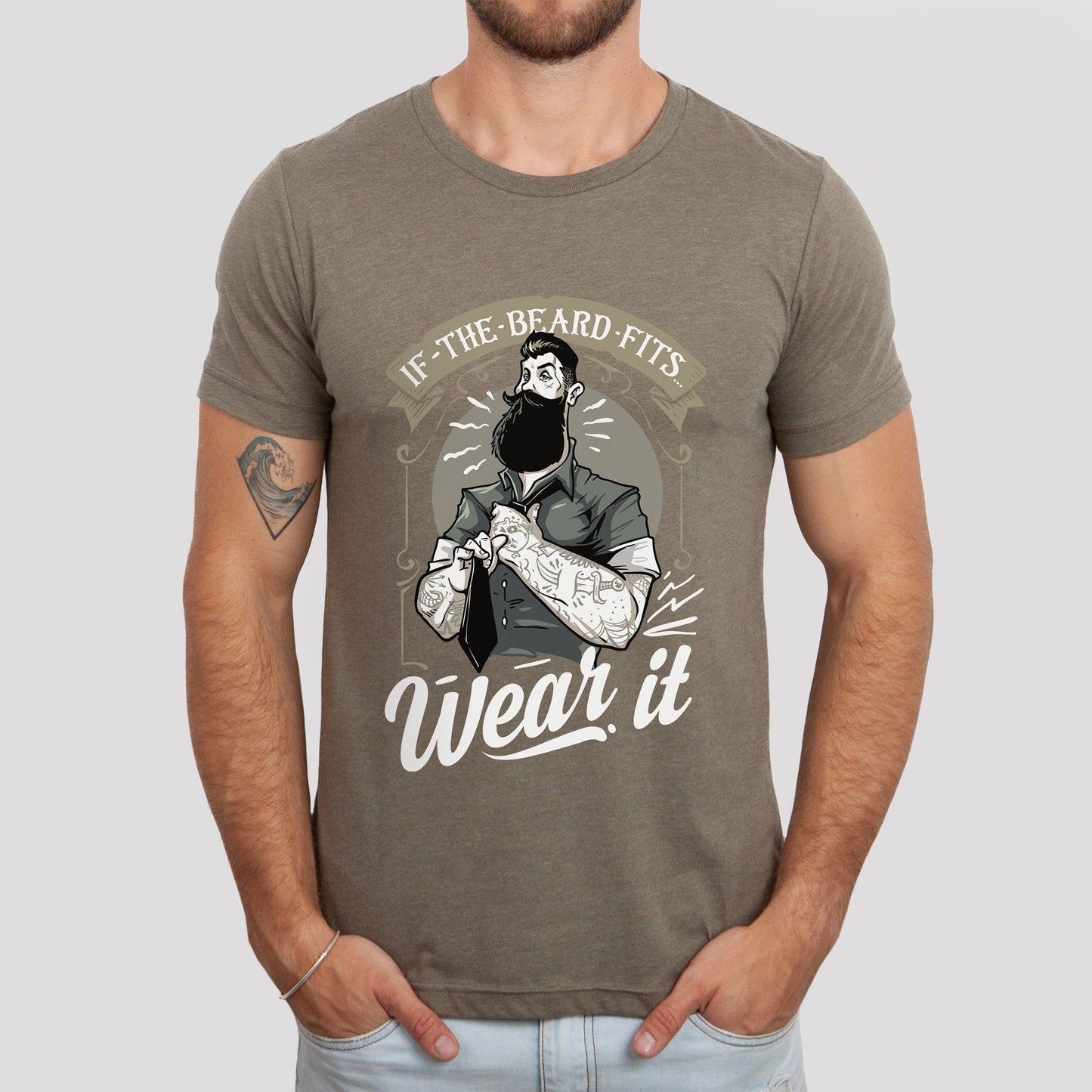 If the Beard Fits Wear It T-shirt, Beard Shirt, Beard Love Shirt, T-Shirt for Men, Funny Beard Shirts, Beard Lover T-Shirt, Gifts For Him