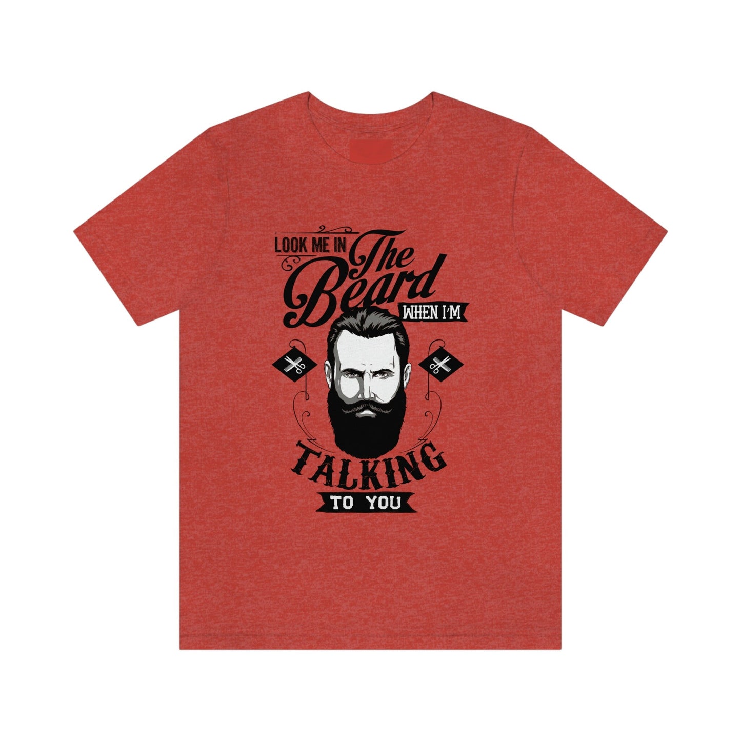 T-shirt « Regarde-moi dans la barbe », chemise à barbe pour hommes, chemise d'amour de la barbe, t-shirt pour hommes, chemises à barbe amusantes, chemise cadeau pour un amoureux de la barbe