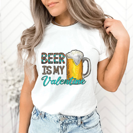 La bière est ma chemise de Saint-Valentin, T-shirt pour les amateurs de bière, chemise cadeau de Saint-Valentin, chemise à boire, chemise cadeau de Saint-Valentin drôle