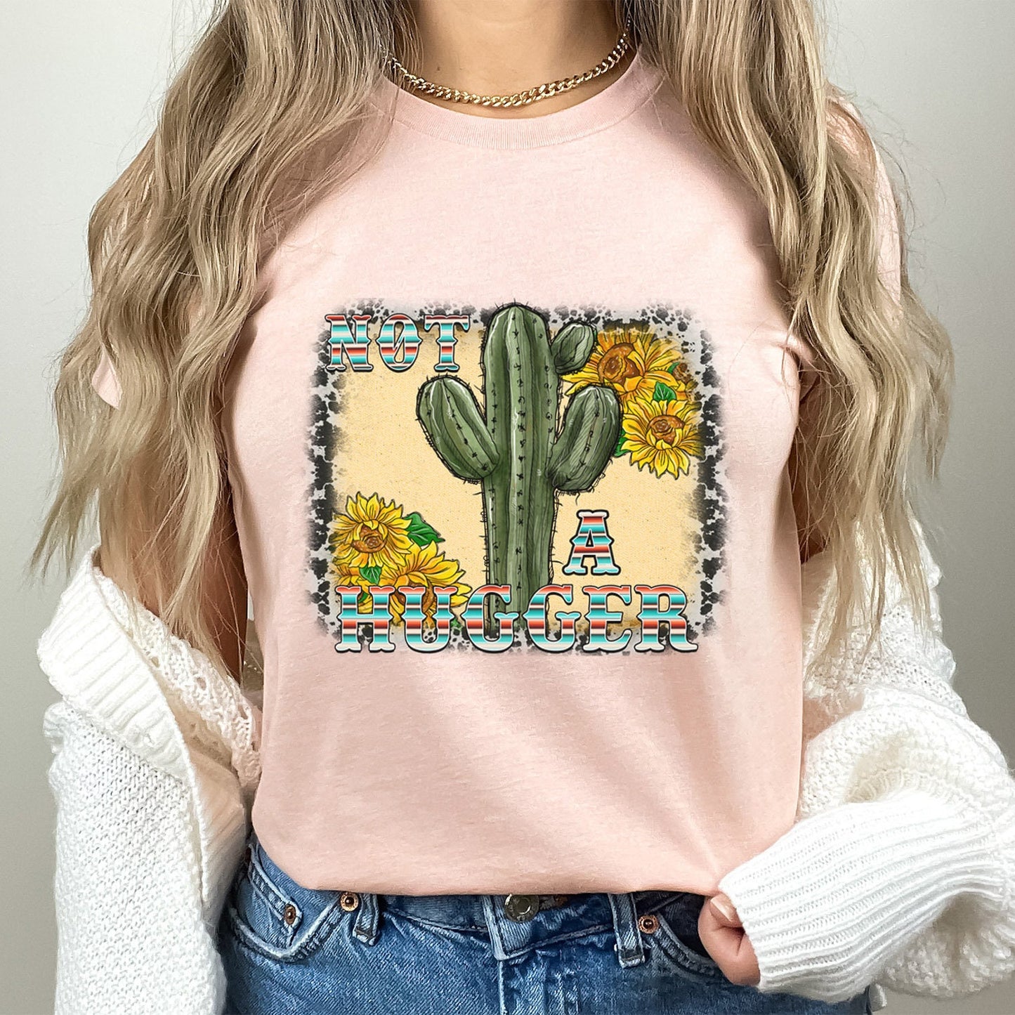 T-shirt Pas un câlin, T-shirt drôle de cactus, T-shirt Hugger, Cadeau pour lui, Cadeau pour elle, T-shirt sarcastique, T-shirt Cactus, Cadeau sarcastique occidental