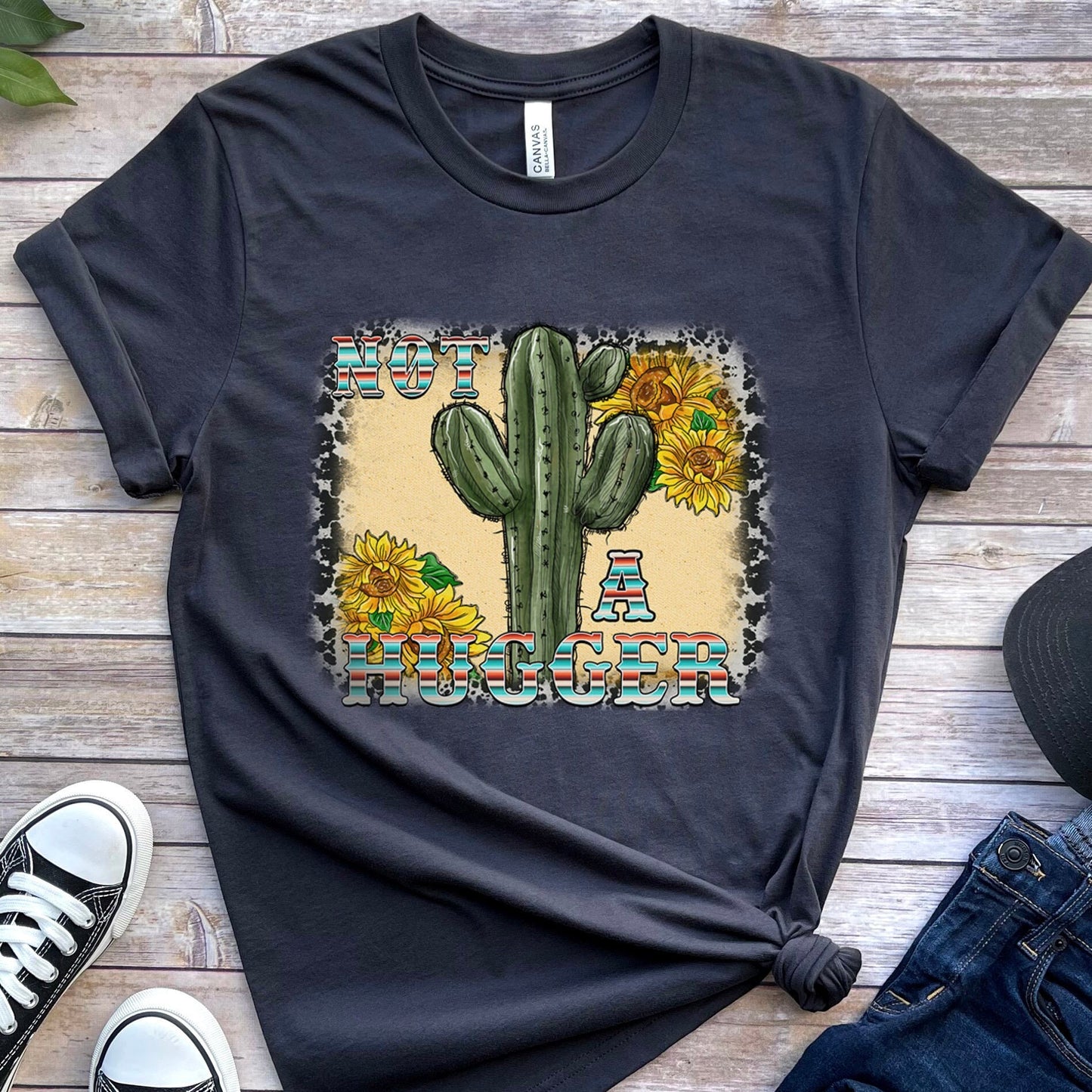 T-shirt Pas un câlin, T-shirt drôle de cactus, T-shirt Hugger, Cadeau pour lui, Cadeau pour elle, T-shirt sarcastique, T-shirt Cactus, Cadeau sarcastique occidental