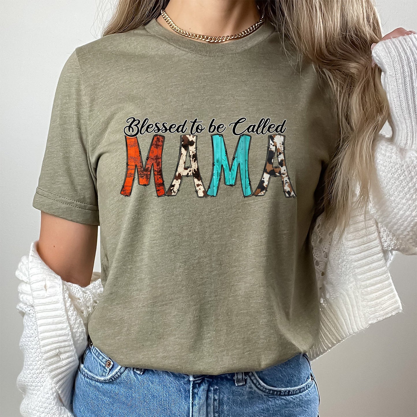 T-shirt béni d'être appelé maman, t-shirt pour maman, meilleur t-shirt pour maman, cadeau pour maman, cadeau pour la fête des mères, t-shirt pour femme, t-shirt pour mamans, t-shirt western