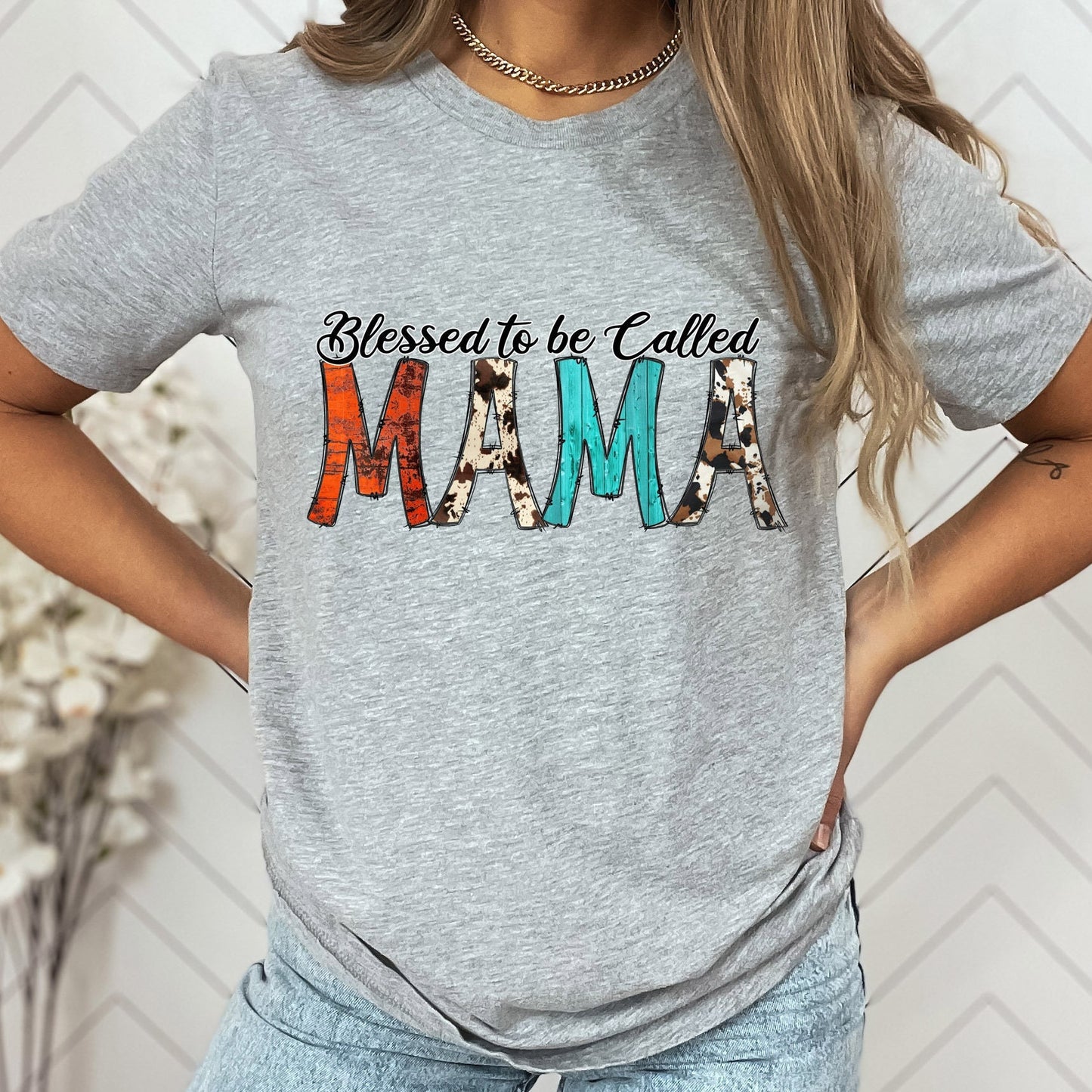 T-shirt béni d'être appelé maman, t-shirt pour maman, meilleur t-shirt pour maman, cadeau pour maman, cadeau pour la fête des mères, t-shirt pour femme, t-shirt pour mamans, t-shirt western