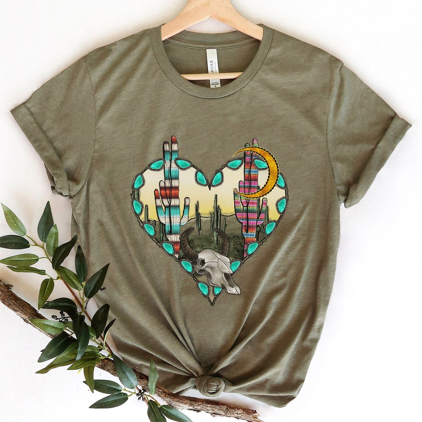 Love Desert T-Shirt, Heart Shirt, Western Shirt, Southern Shirt, Cowgirl Shirt, Cowboy Shirt, Country Shirt, Rodeo Shirt, Texas Styl