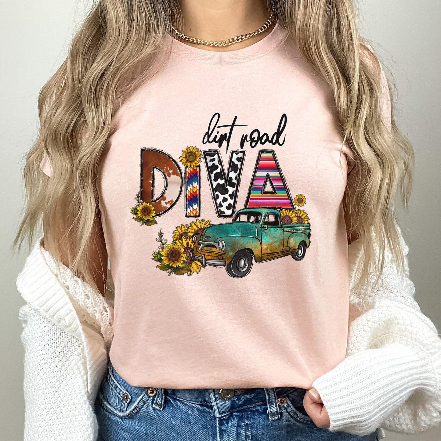 Dirt Road Diva T-Shirt, Country Shirt, Western Shirt, Southern Shirt, Cowgirl Shirt, Retro Shirt, Cowboy Shirt, Truck Shirt