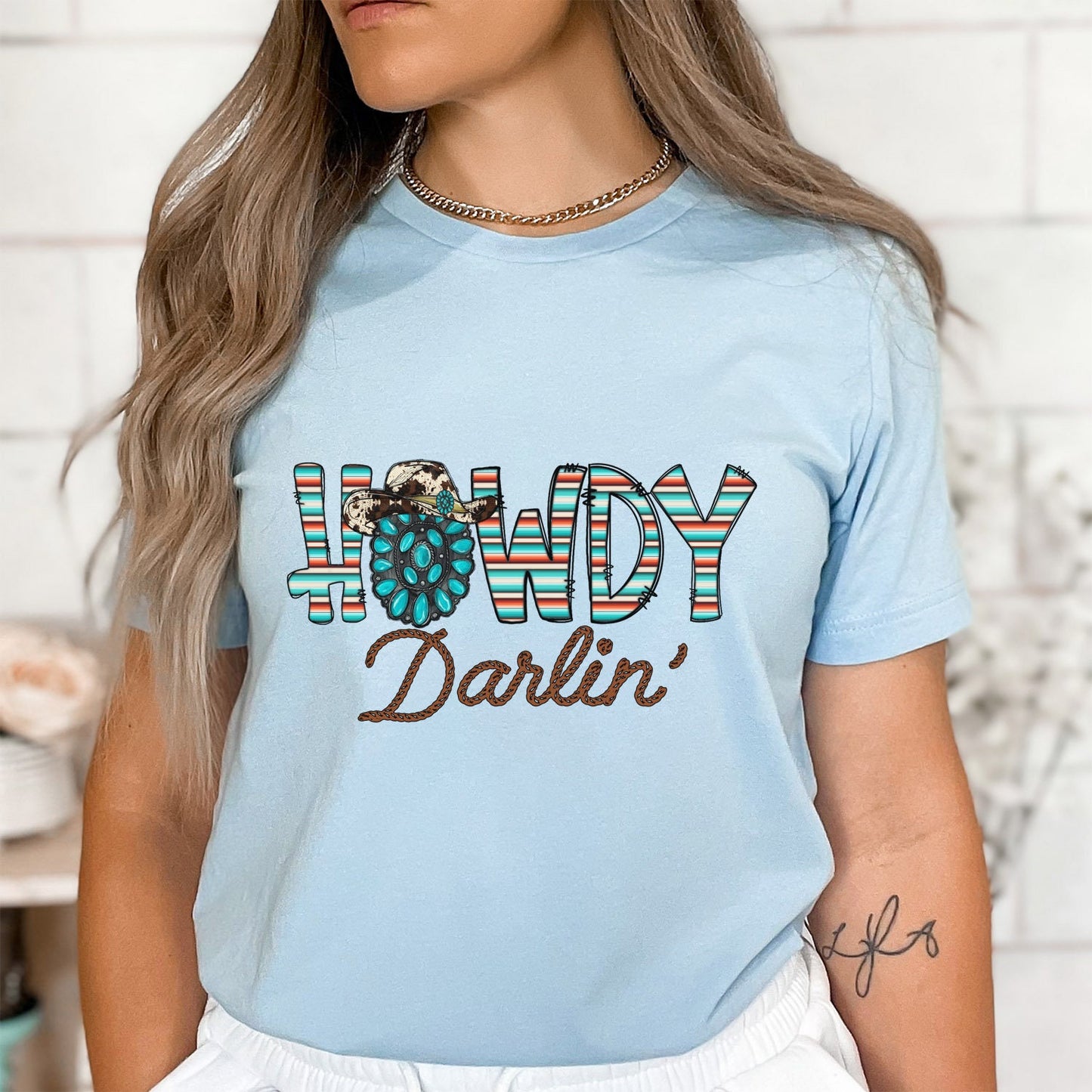 T-shirt Howdy Darlin, chemise Rodeo, t-shirt Cowgirl, chemise Western, chemise Sud, chemise Cowgirl, chemise Cowboy, chemise Country