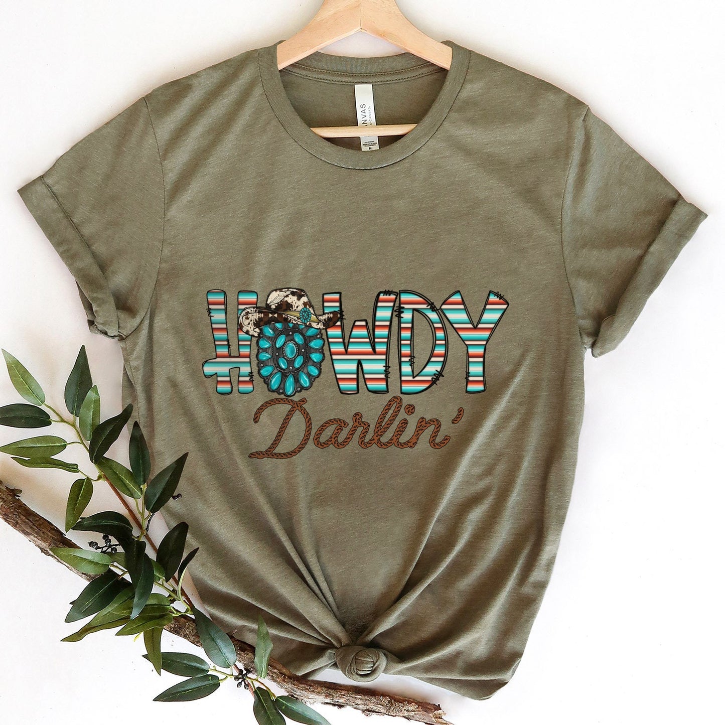 T-shirt Howdy Darlin, chemise Rodeo, t-shirt Cowgirl, chemise Western, chemise Sud, chemise Cowgirl, chemise Cowboy, chemise Country