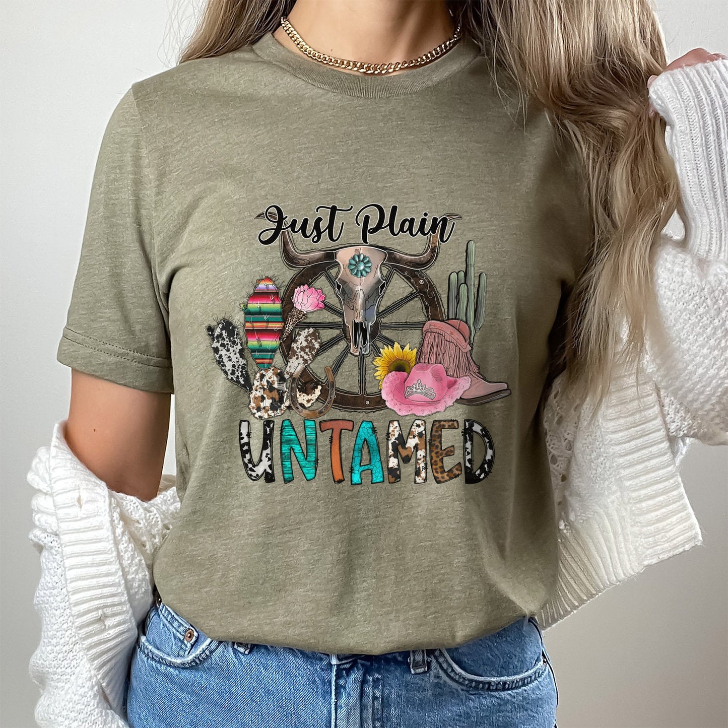 Just Plain Untamed T-Shirt, Western Style Shirt, Southern Shirt, Rodeo Shirt, Cowgirl Shirt, Cowboy Shirt, Country Shirt