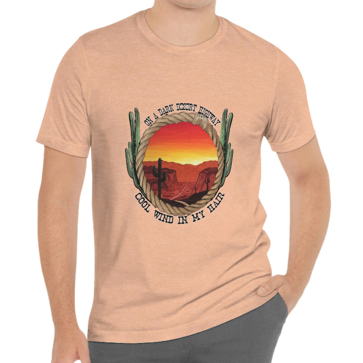 Desert Highway T-Shirt, Western Shirt, Nature Southern Shirt, Cowgirl Shirt, Retro Shirt, Cowboy Shirt, Country Shirt