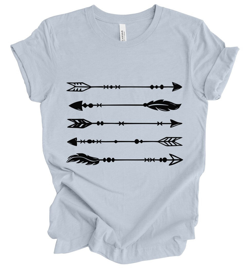 Arrows T-Shirt, Boho Shirt, Bohemian Shirt, Gift T-shirt, Hippie T-shirt, Stay Wild Shirt, T-shirt for Women, Gift Shirt for Her