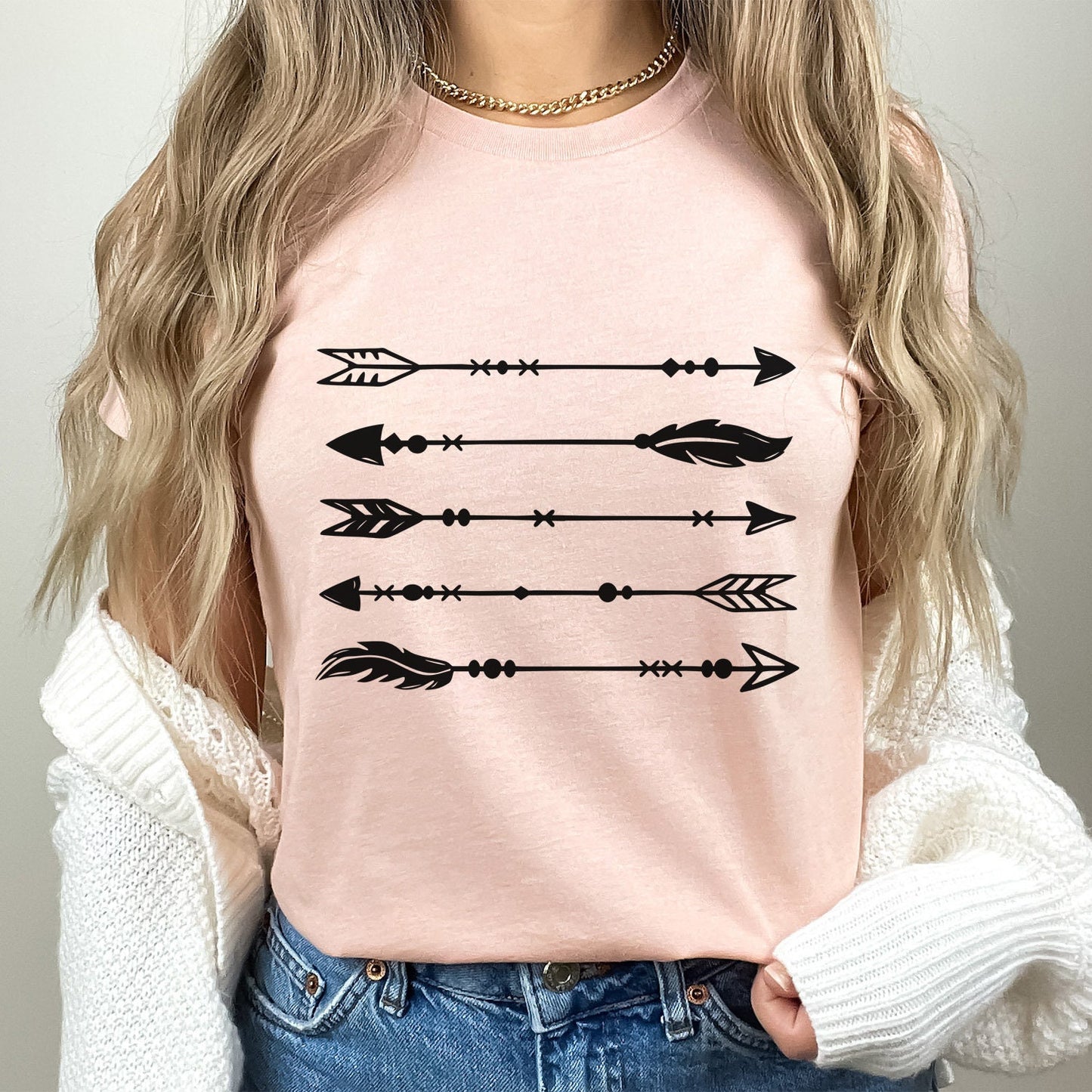 Arrows T-Shirt, Boho Shirt, Bohemian Shirt, Gift T-shirt, Hippie T-shirt, Stay Wild Shirt, T-shirt for Women, Gift Shirt for Her