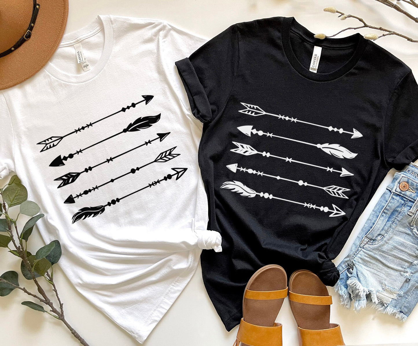 Arrows T-Shirt, Boho Shirt, Bohemian Shirt, Gift T-shirt, Hippie T-shirt, Stay Wild Shirt, T-shirt for Women, Gift Shirt for Her