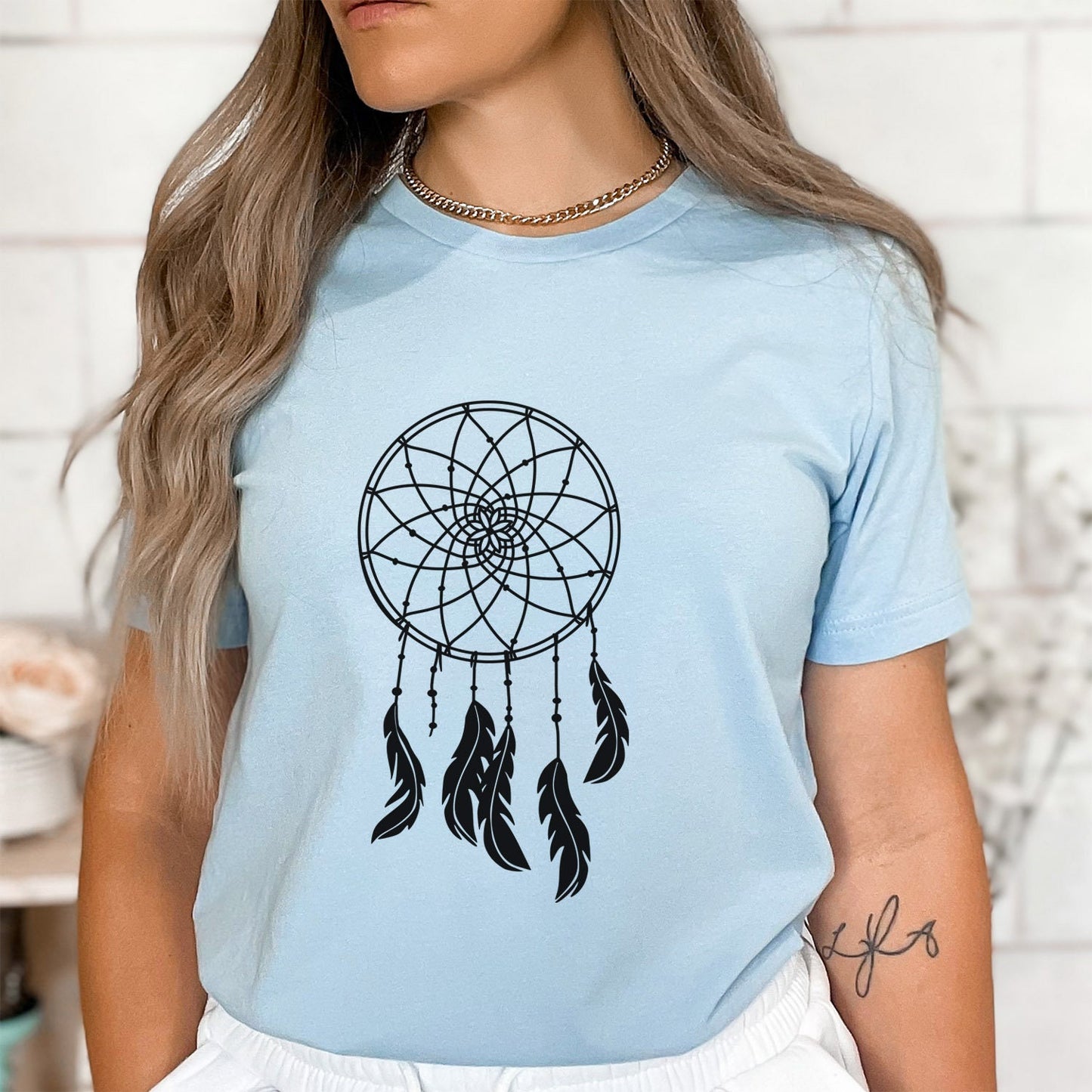 Dream Catcher T-shirt, Boho Shirt, Tribal T-shirt, Indian Feathers T-shirt, Feathers Shirt, Mystical Gift T-shirt, Gift T-shirt for Her