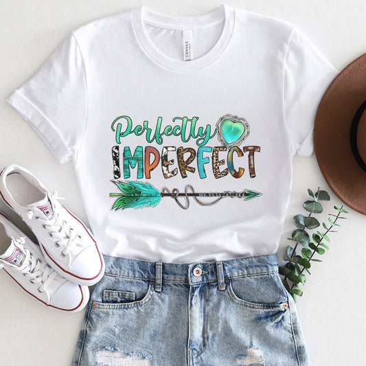 T-shirt parfaitement imparfait, T-shirt bohème, T-shirt tribal, T-shirt humoristique, T-shirt flèche, T-shirt cadeau inspirant, T-shirt cadeau pour elle