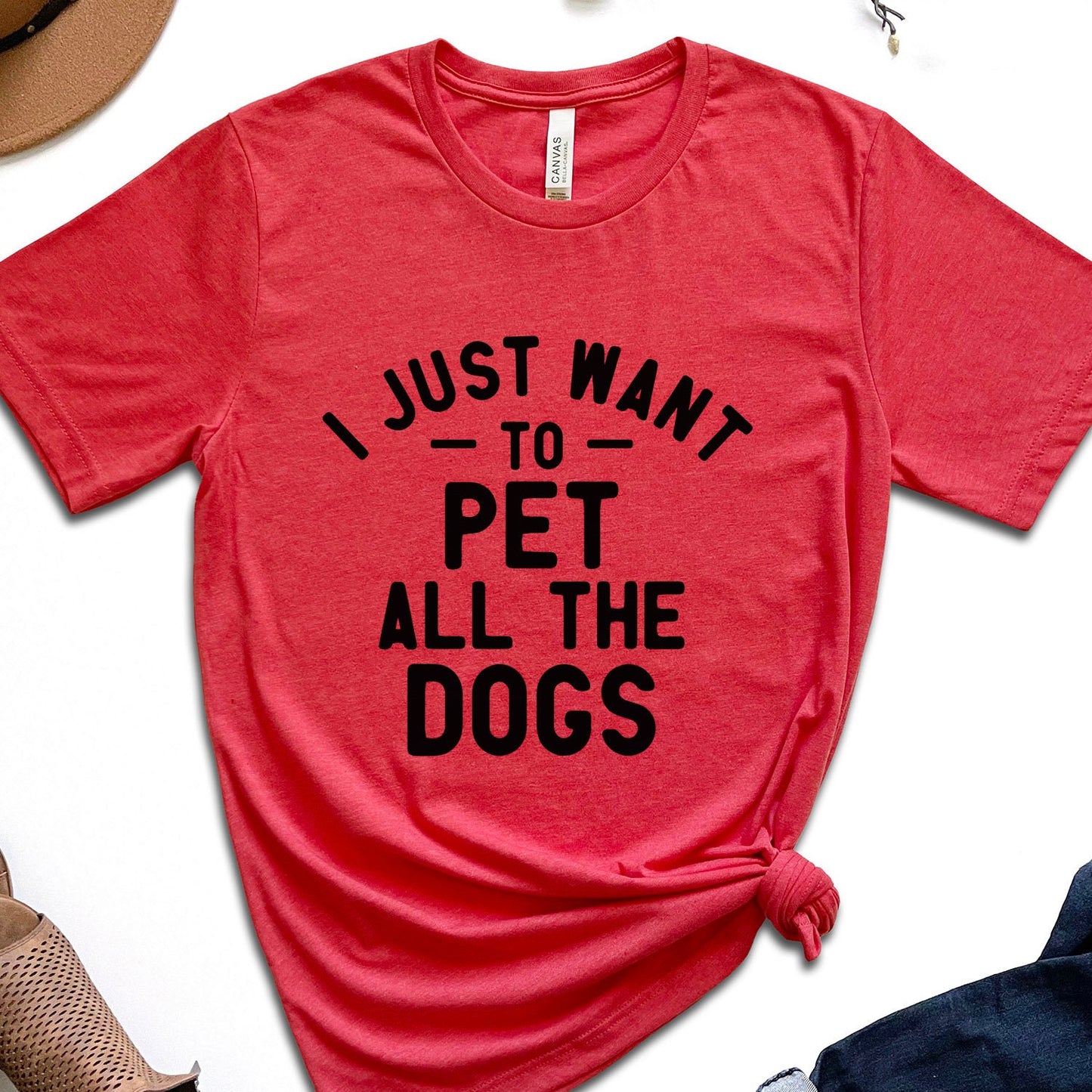 Want to Pet All the Dogs -T-shirt, T-shirt with Sayings, Dog Quote Shirt, Dog Mom or Dad TShirt, Dog Owner T Shirt, Pet Lover Shirt