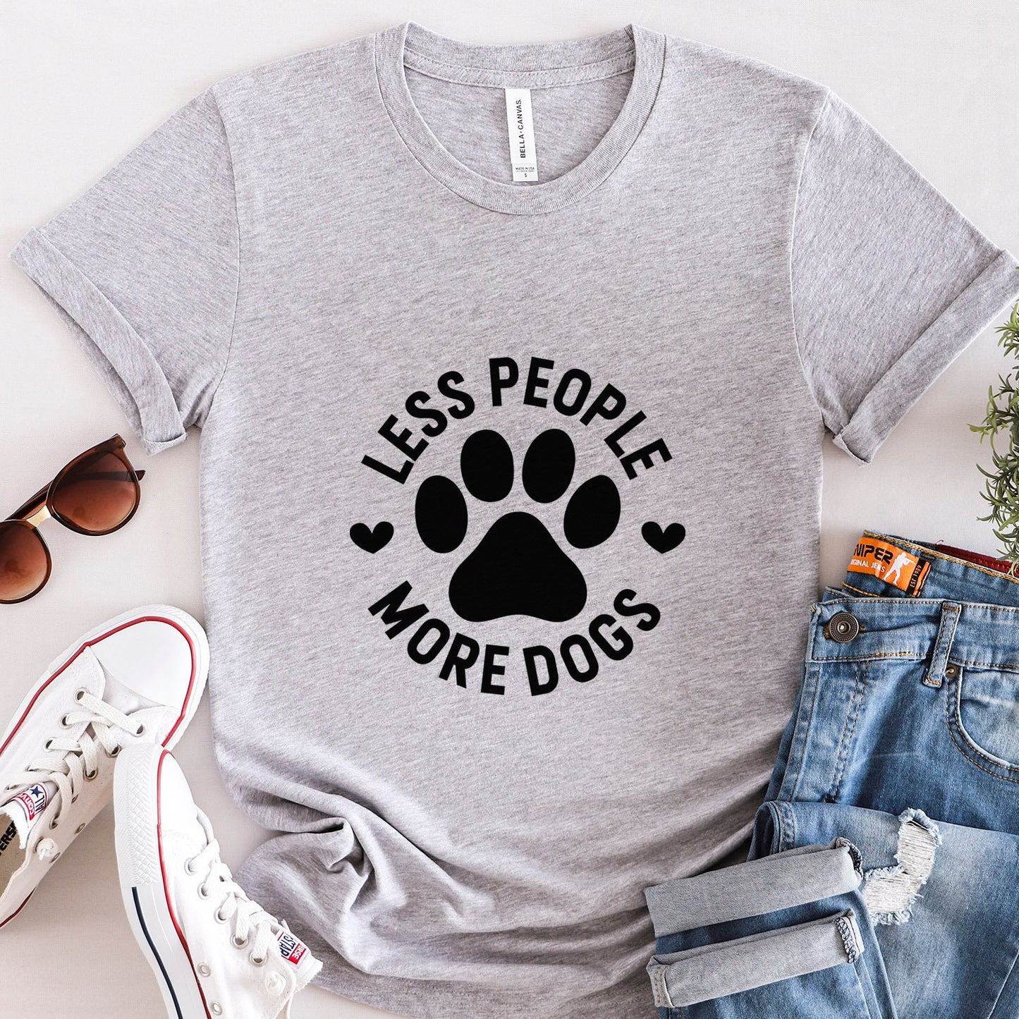 Less People More Dogs -T-shirt, Loving Dogs T-shirt, Dog Quote Shirt, Dog Mom or Dad T-Shirt, Dog Owner T Shirt, Pet Lover Shirt