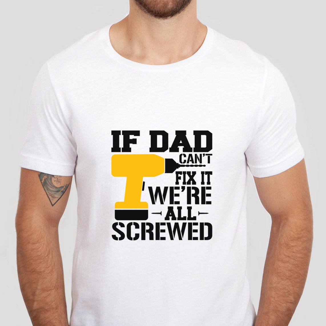 T-shirt drôle, t-shirt cadeau pour papa, t-shirt papa, cadeau pour papa, t-shirt drôle pour la fête des pères pour papa, si papa ne peut pas le réparer, nous sommes tous foutus