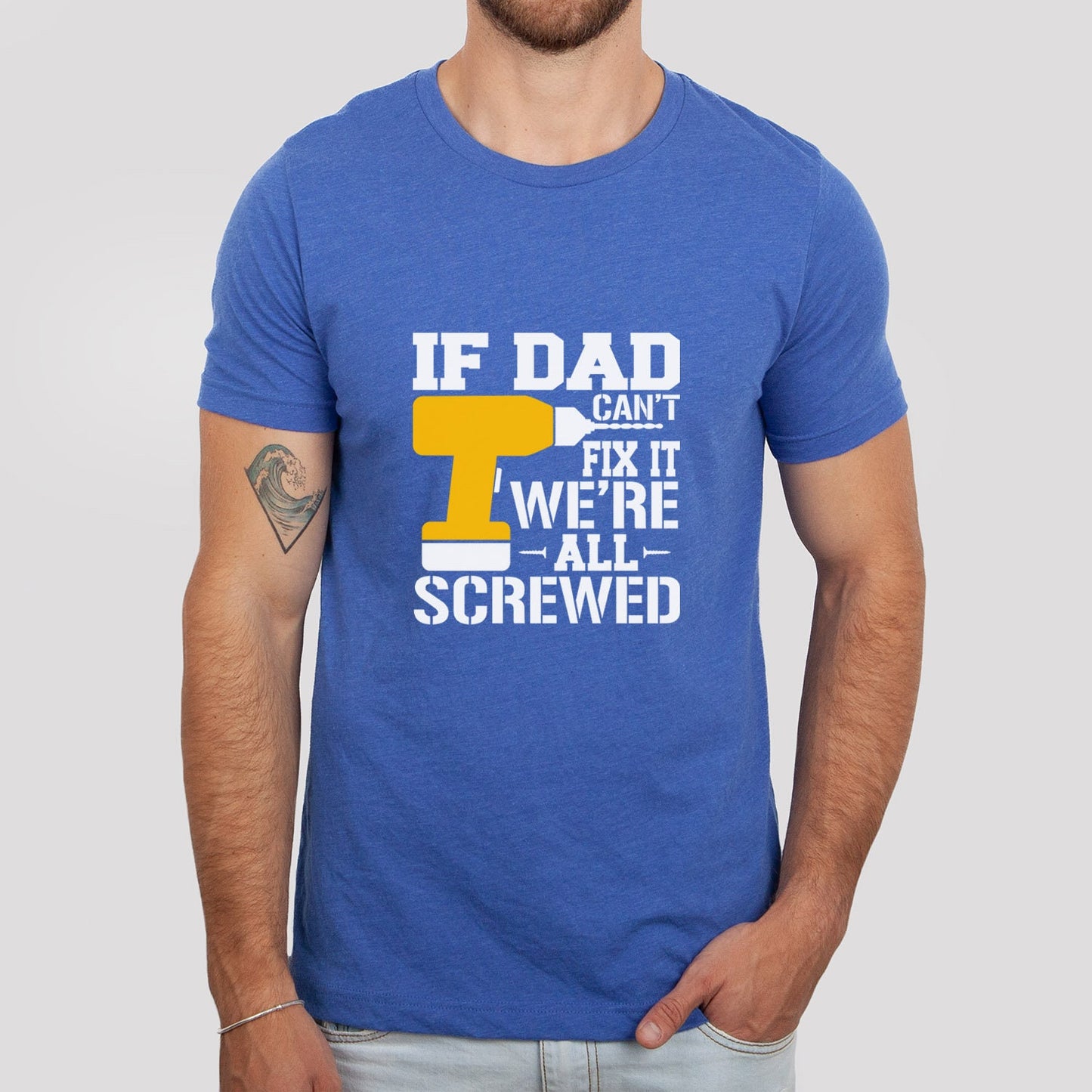 T-shirt drôle, t-shirt cadeau pour papa, t-shirt papa, cadeau pour papa, t-shirt drôle pour la fête des pères pour papa, si papa ne peut pas le réparer, nous sommes tous foutus