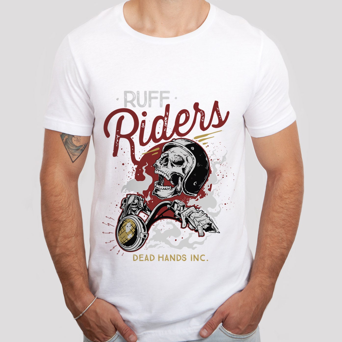 T-shirt Ruff Riders, T-shirt moto, T-shirt Rider, T-shirt pour les amoureux de la moto, T-shirt Biker, Cadeaux moto, T-shirt pour amoureux de la moto