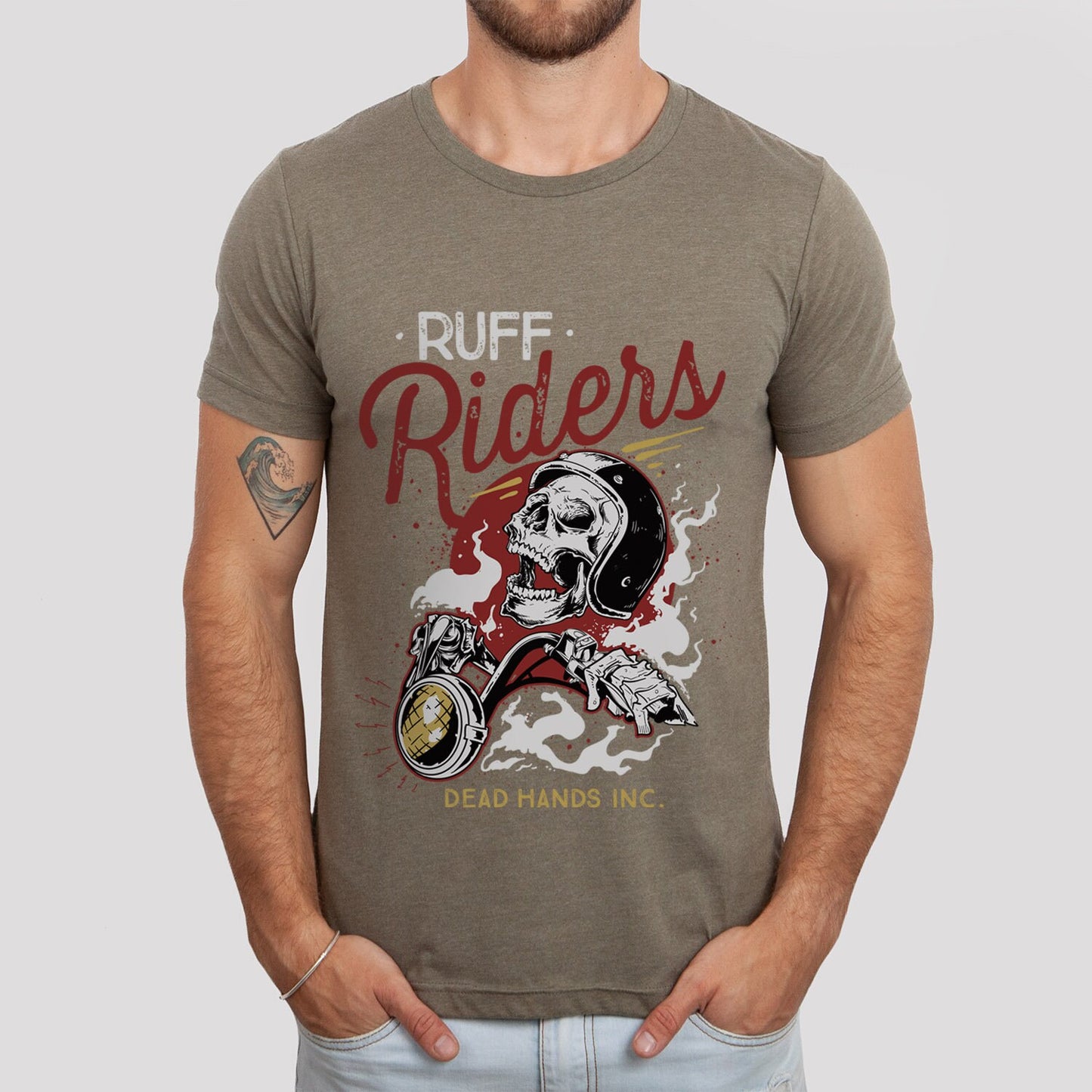 T-shirt Ruff Riders, T-shirt moto, T-shirt Rider, T-shirt pour les amoureux de la moto, T-shirt Biker, Cadeaux moto, T-shirt pour amoureux de la moto