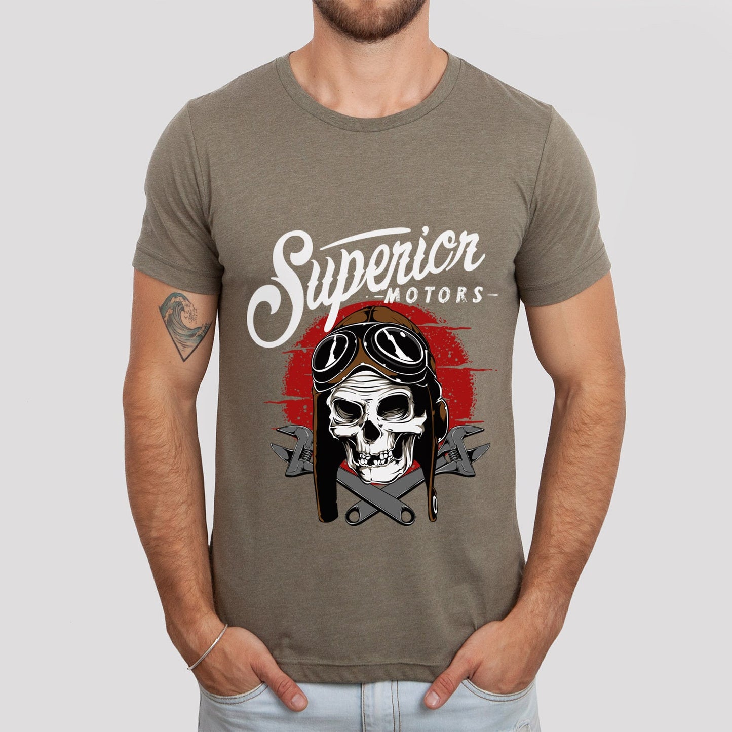 Superior Motors T-shirt, Skull T-Shirt, Motorcycle T-Shirt, Bikers T-shirt, Riders T-Shirt, Motorcycle Gifts, Gift for Him