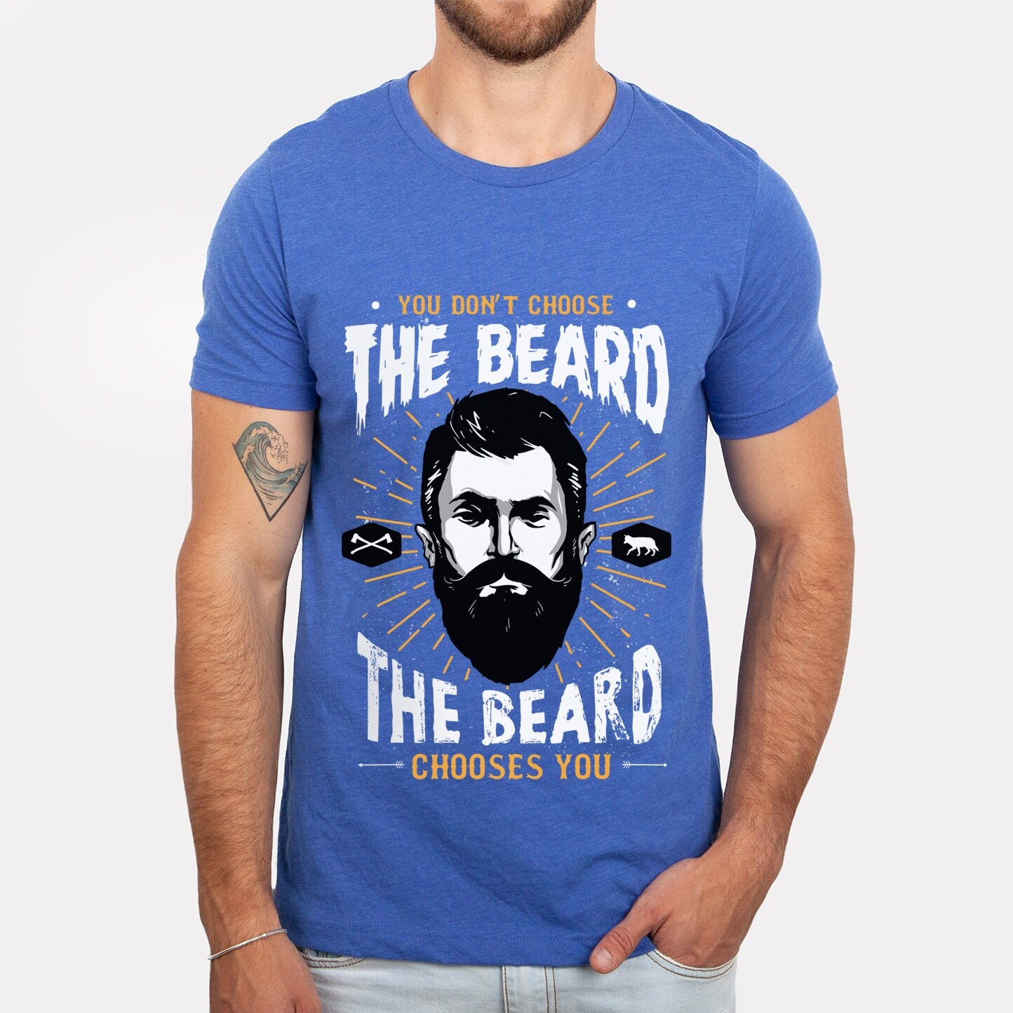 You Don't Choose the Beard the Beard Choses You T-shirt, Men Beard Shirt, Funny Beard Shirts, Beard Lover T-Shirt, Gift For Him