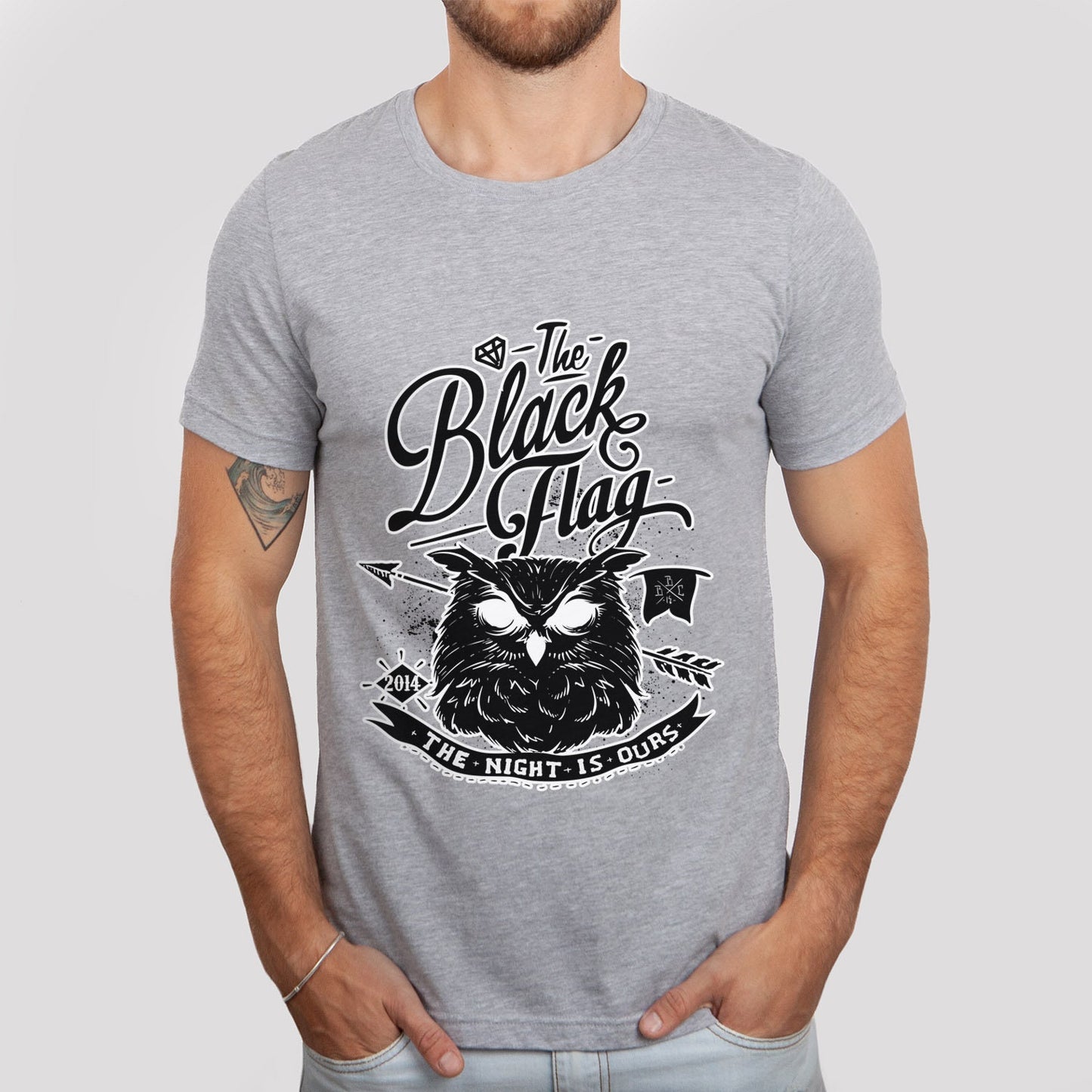 Owl T-shirt, Night T-shirt, The Black Flag Owl Shirt, Scary Owl T-Shirt, The Night is Ours T-shirt, Owl and Night Shirt, Animal T-Shirt