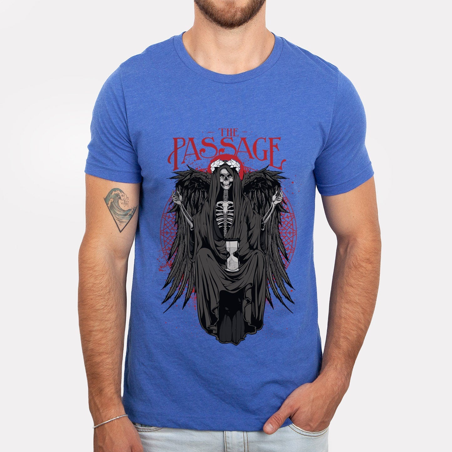 T-shirt Skull Queen, T-shirt The Passage, T-shirt d'horreur, T-shirt squelette, T-shirt d'horreur, T-shirt gothique, Cadeau pour lui, Cadeau pour elle