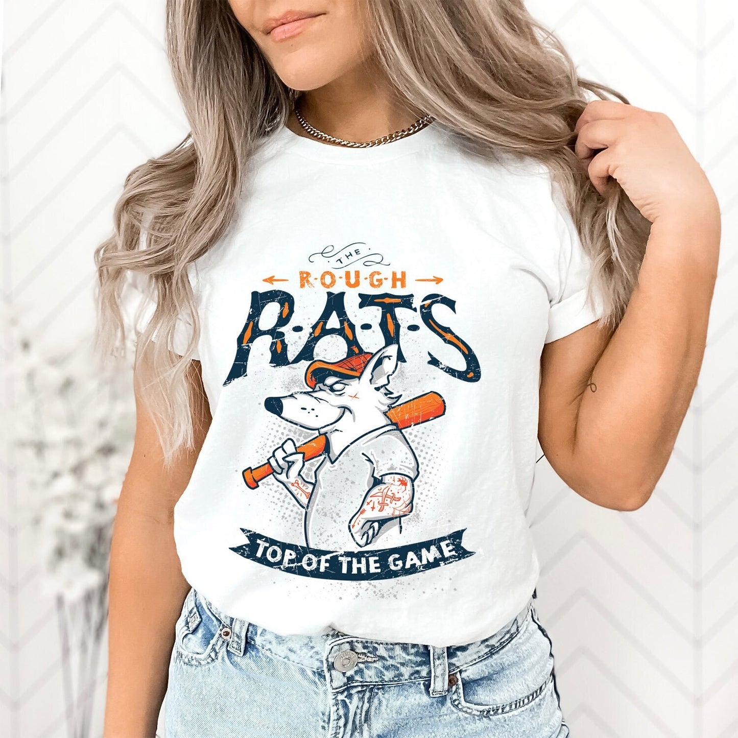 T-shirt The Rough Rats, T-shirt Top of the Game, T-shirt drôle de rat, T-shirt humoristique, T-shirt de baseball, T-shirt de batte de baseball