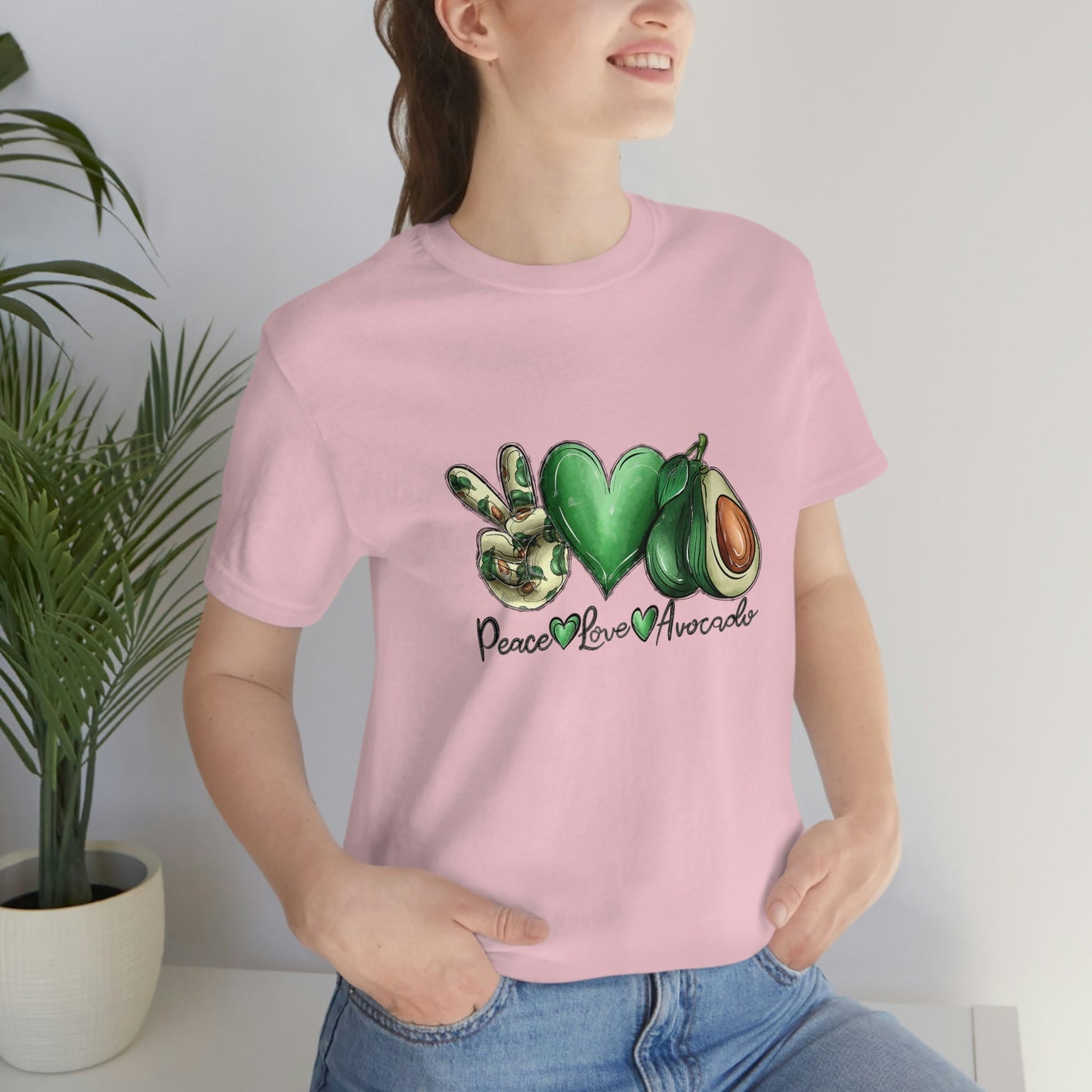 Peace Love Avocado Shirt, Avocado T-Shirt, Avocado Shirt, Funny Avocado Tshirt, Avocado Lover Shirt, Vegan Food Shirt, Gift Shirt for Her