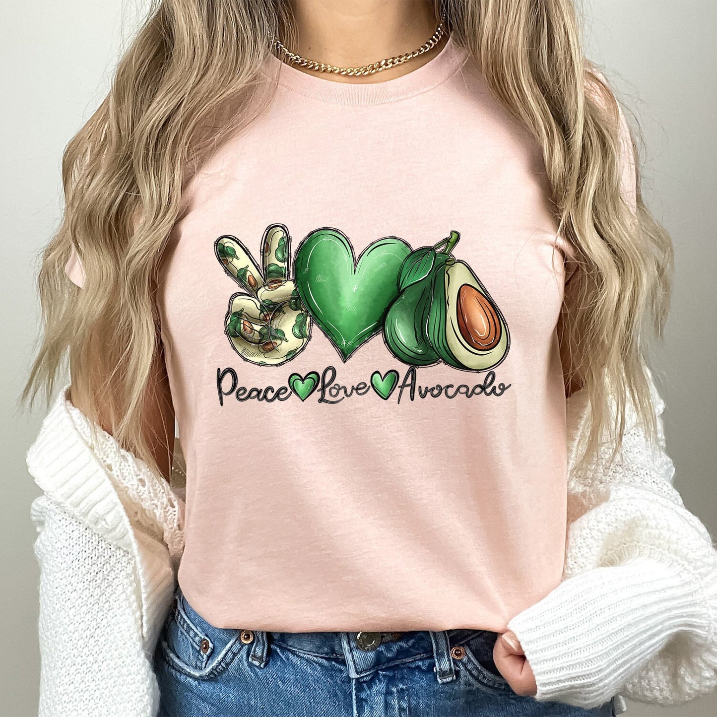 Peace Love Avocado Shirt, Avocado T-Shirt, Avocado Shirt, Funny Avocado Tshirt, Avocado Lover Shirt, Vegan Food Shirt, Gift Shirt for Her